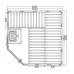 Sauna Wellfun 205x205 cm